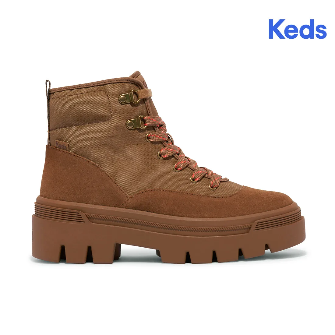 Keds Womens' Soho Boot Nylon/Suede Brown (WH68152)