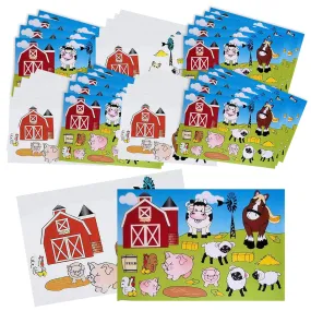 Kicko Make a Farm Sticker - Set of 36 Farmhouse Stickers Scene for Birthday Treat, Goody