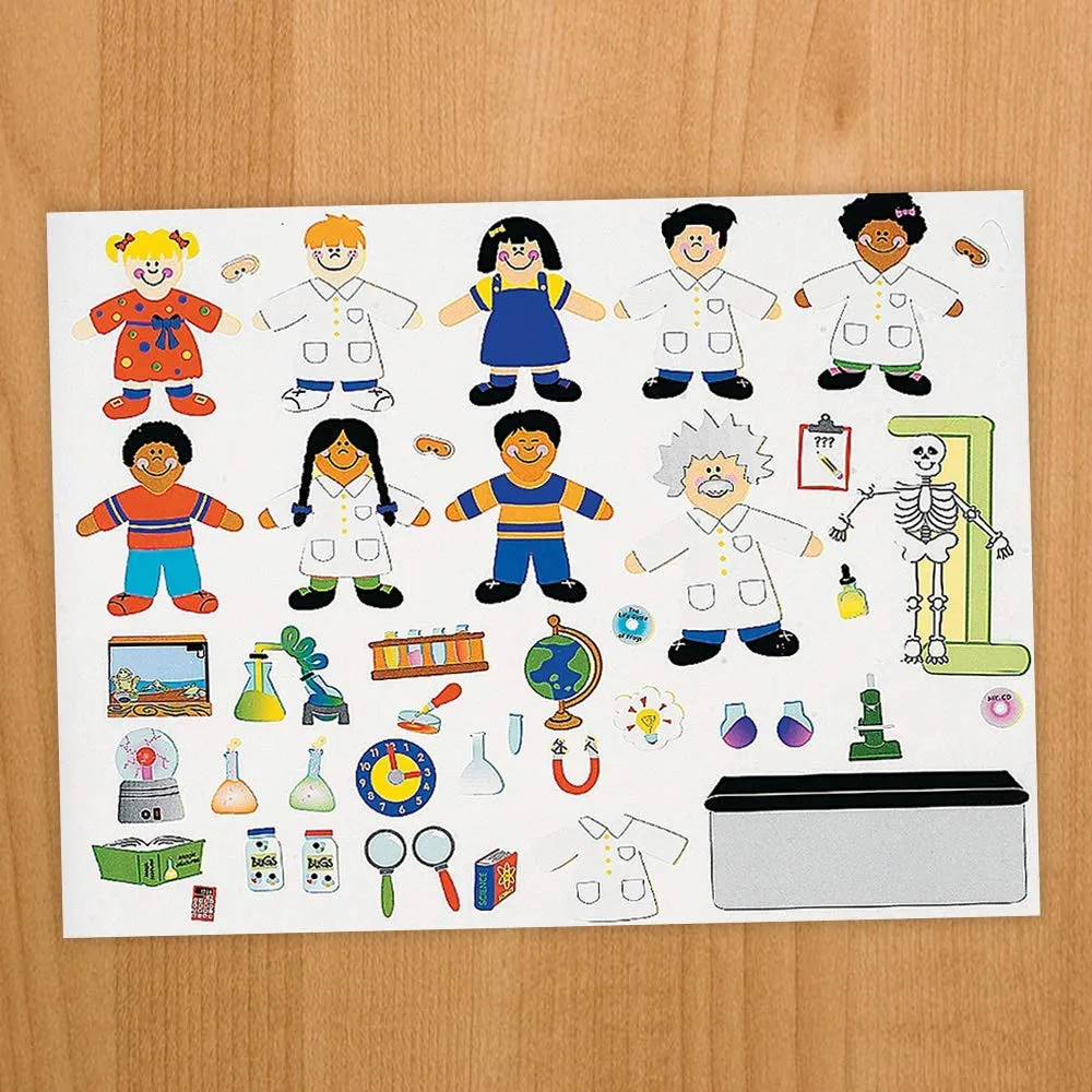 Kicko Make a Science Lab Sticker - Set of 12 Laboratory Stickers Scene for Birthday Treat