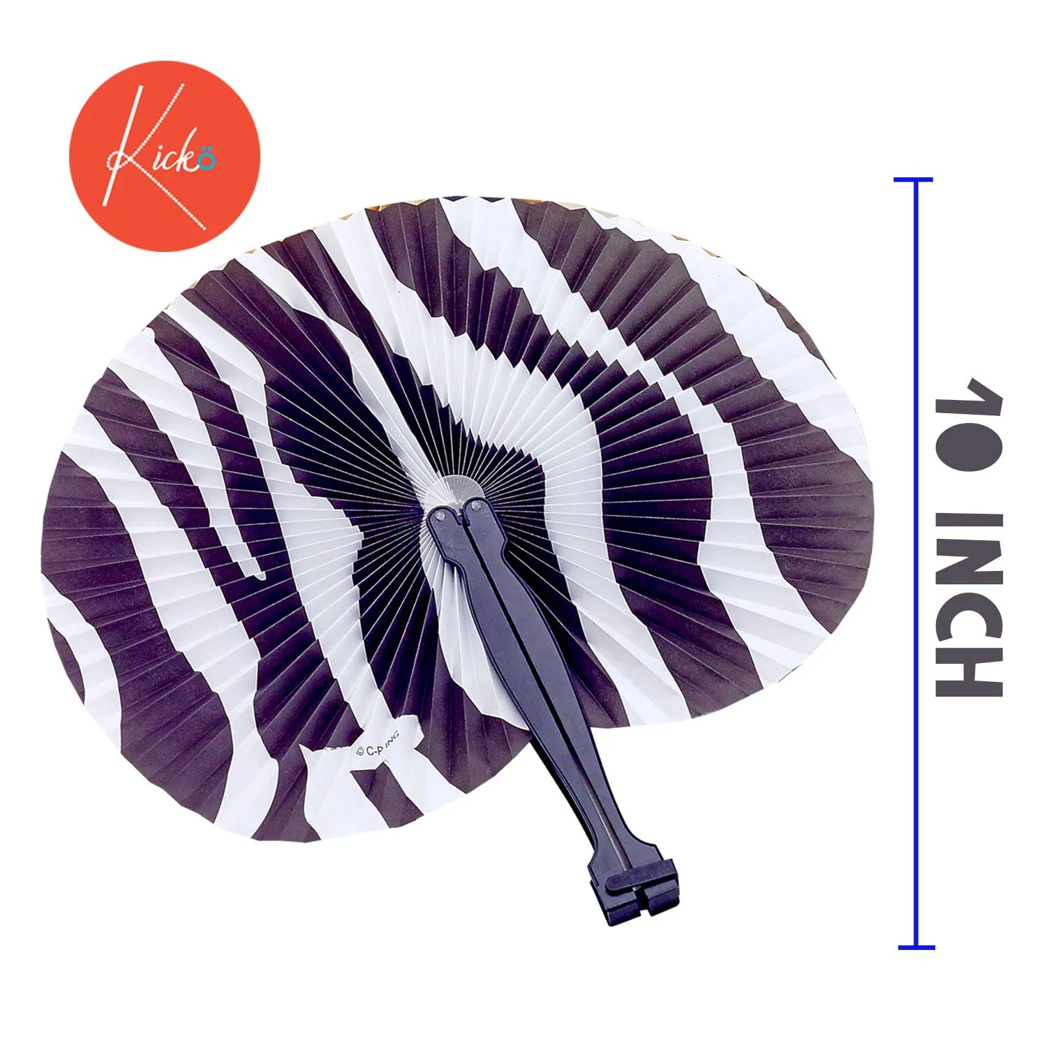 Kicko Safari Folding Fans - 12 Pack - for Kids, Party Favors, Stocking Stuffers, Classroom