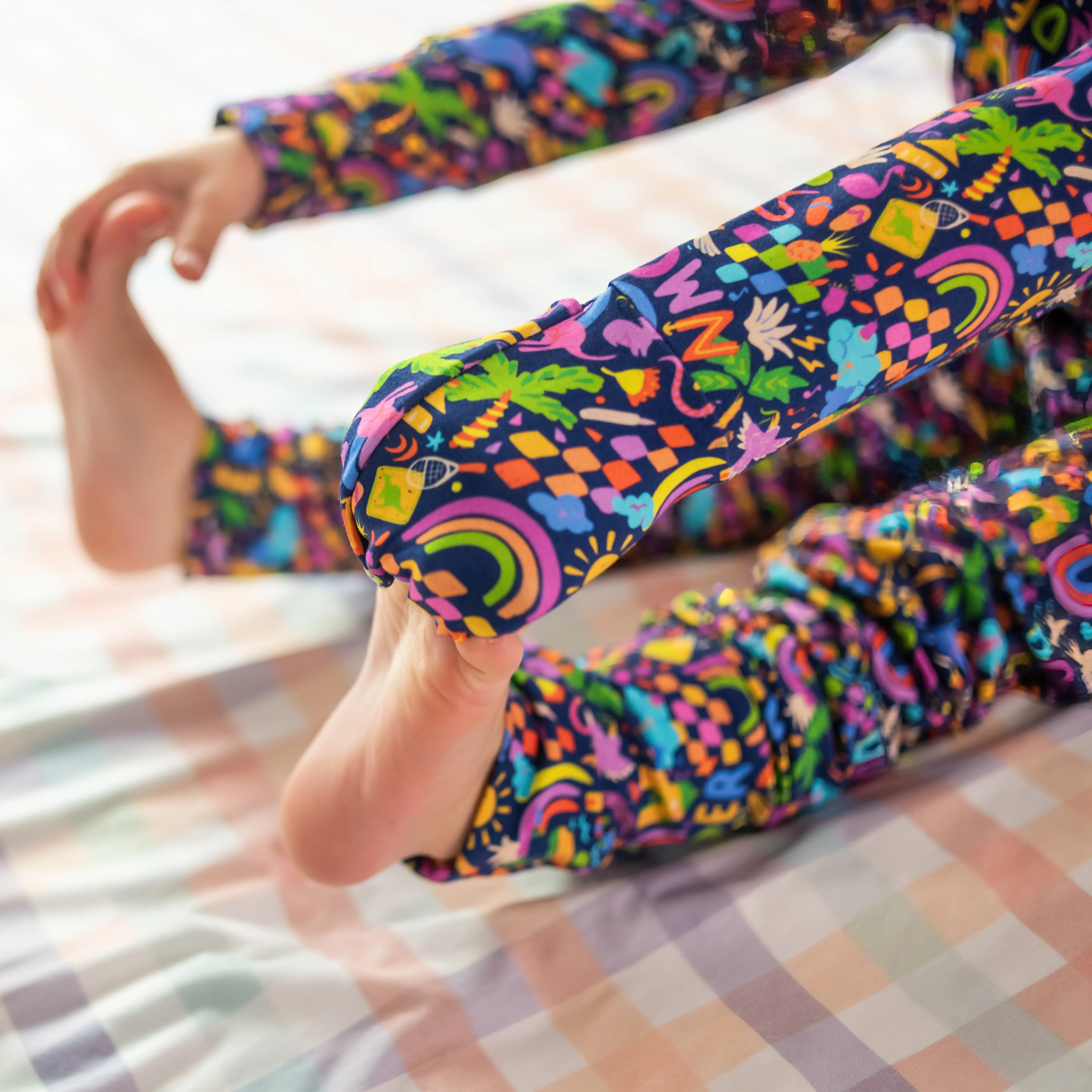 Kids Bamboo Pyjamas | Ellie Whittaker - Down Under (Navy)