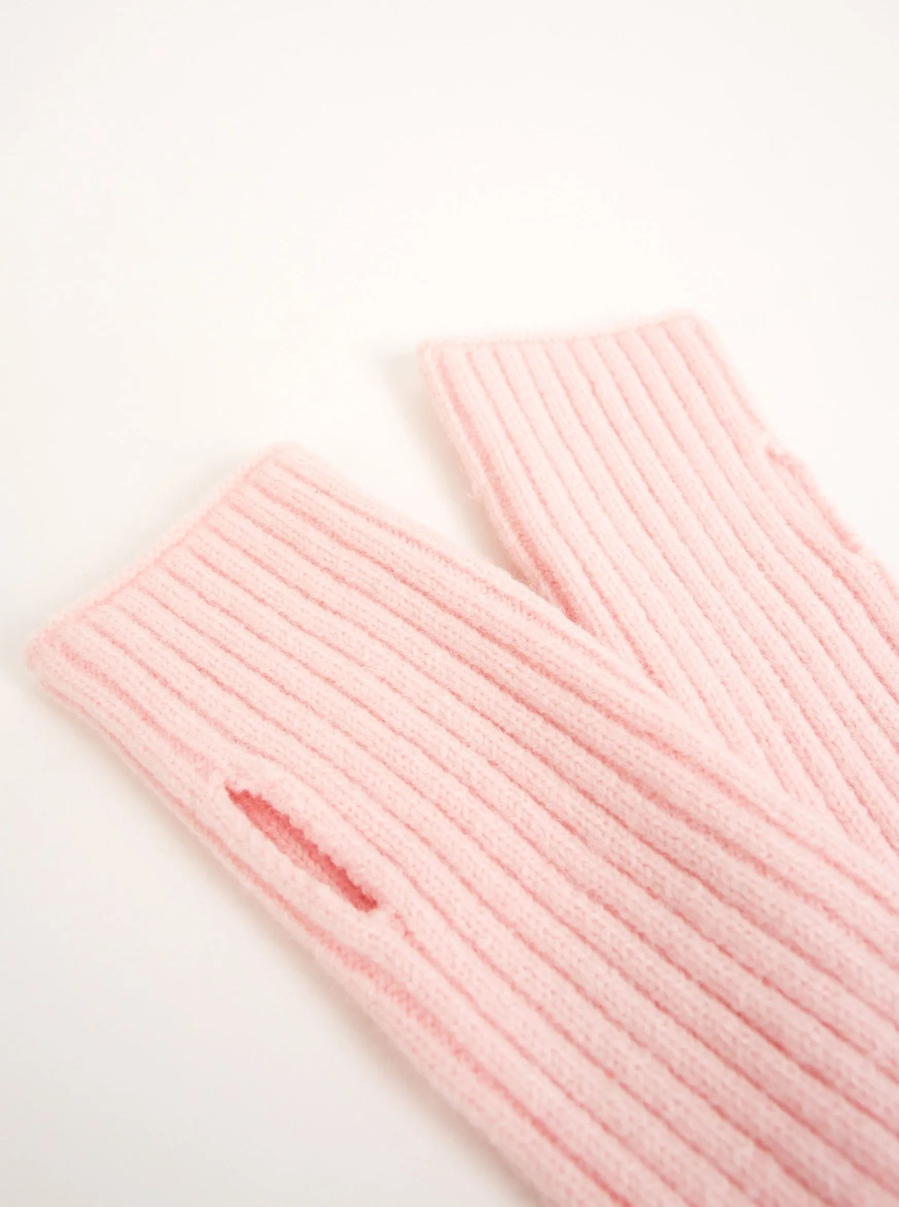 Knitted Arm Warmers in Pink