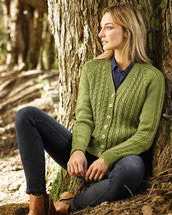 Knitting Pattern Wrap Cable Sweater & Cardi