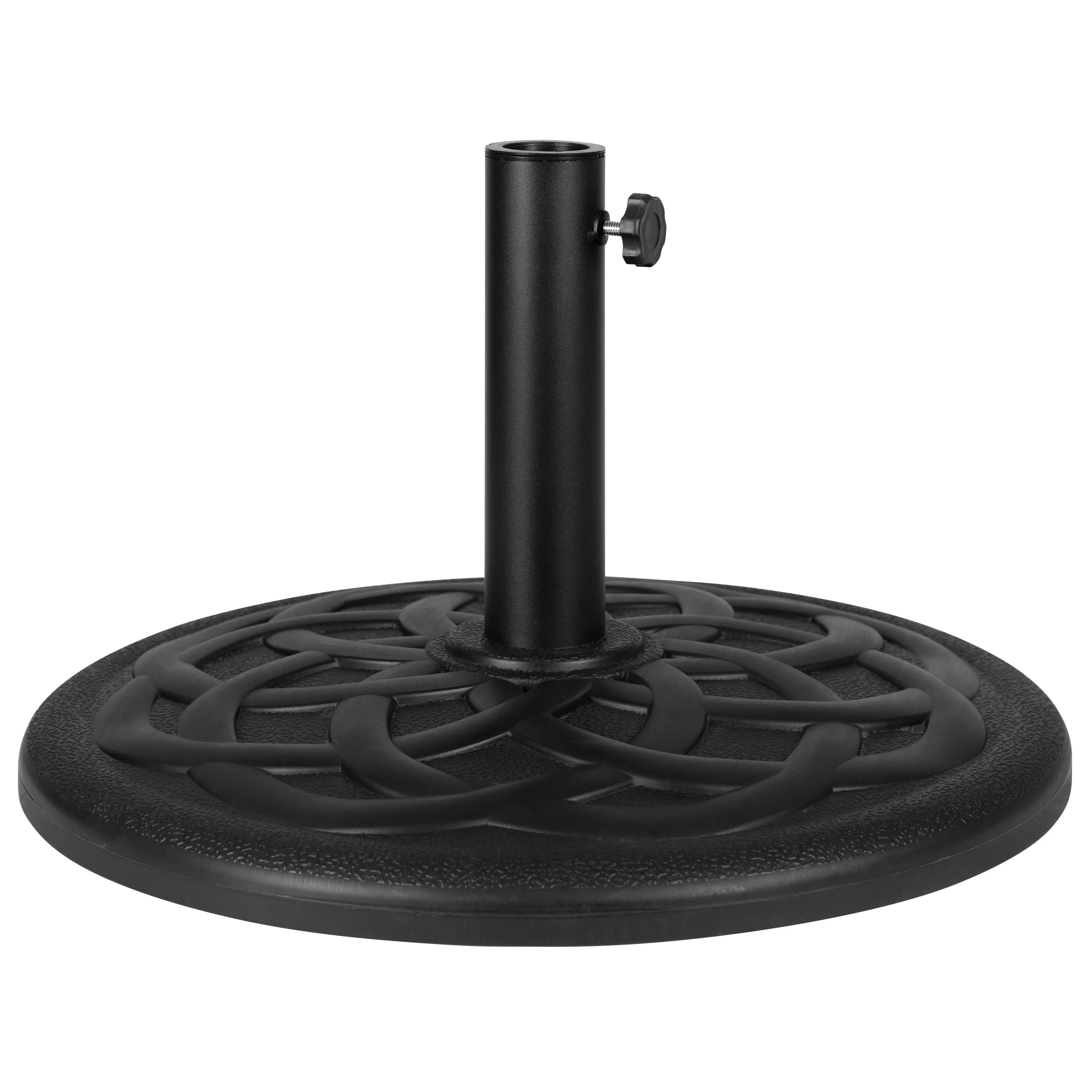 Kona Universal Cement Patio Umbrella Base with Weatherproof Plastic Polymer Coating - 19.25" Diameter