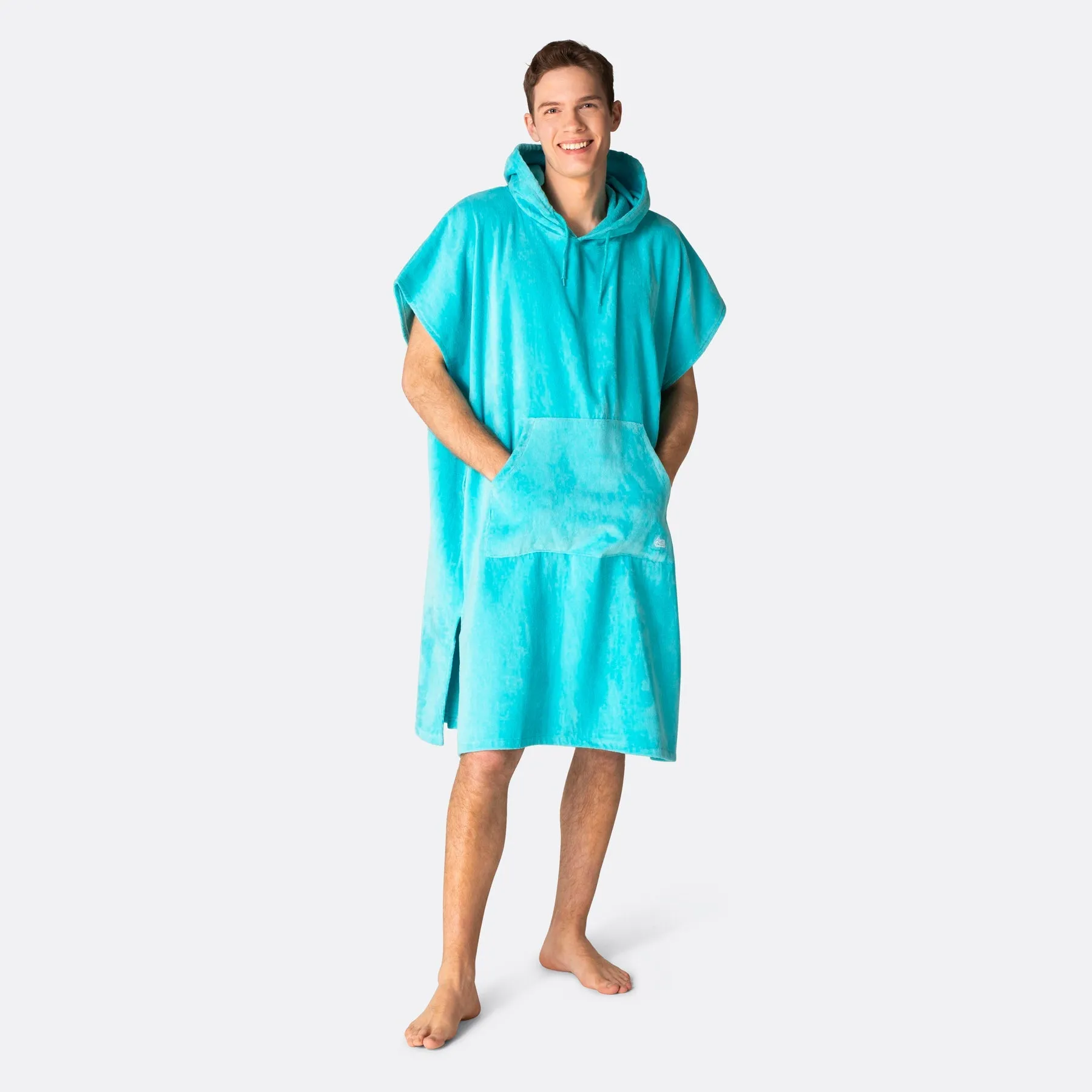 Korallenblauer Badeponcho