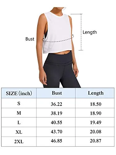 LASLULU Womens Workout Top Sleeveless Sport Shirts Flowy Crop Casual Tunic Tops Athletic Muscle Tank Running Yoga Tank Top Gym Crop Top for Teen Girls(Purple Medium)