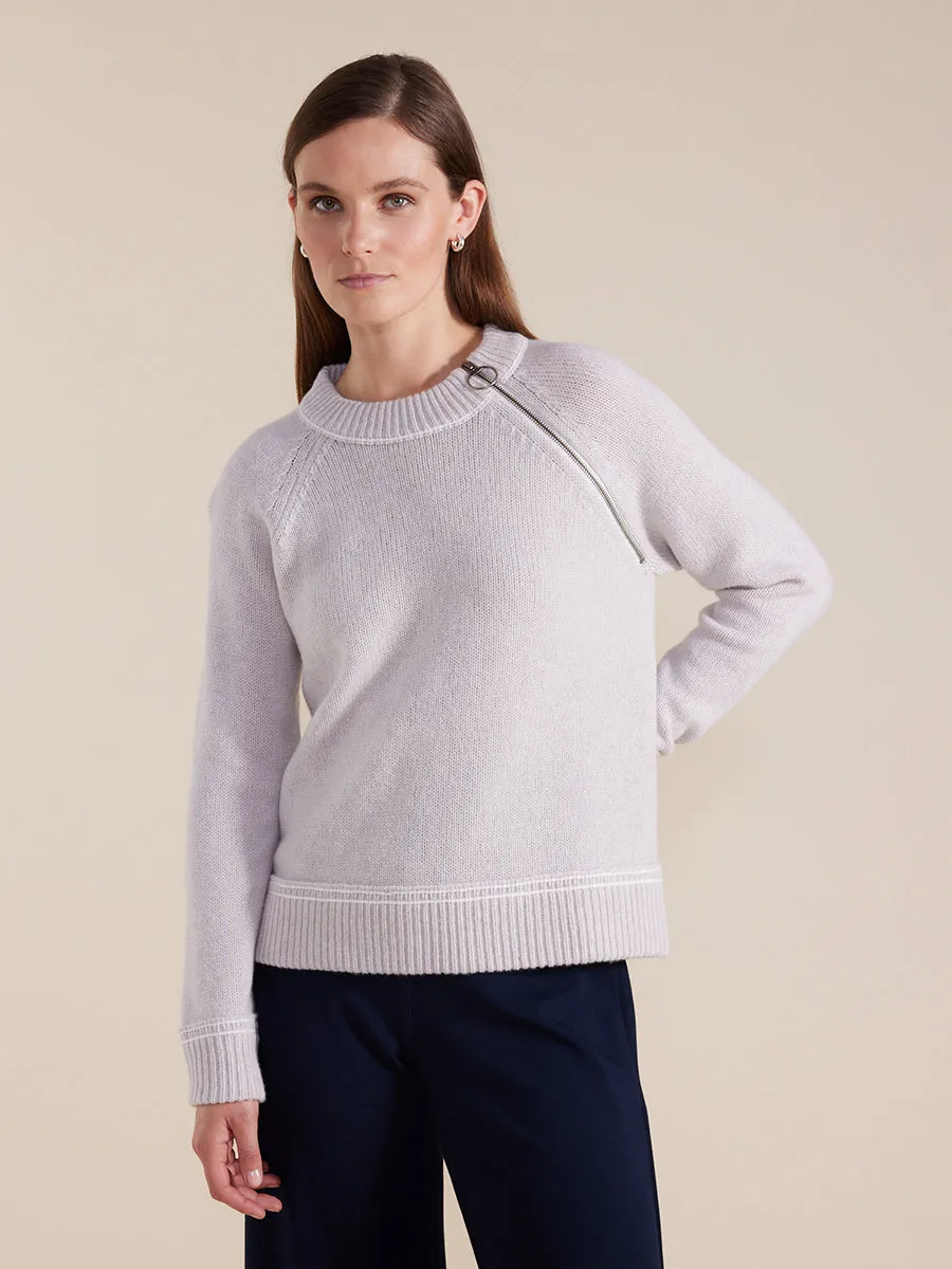 Long Sleeve Zip Seam Sweater