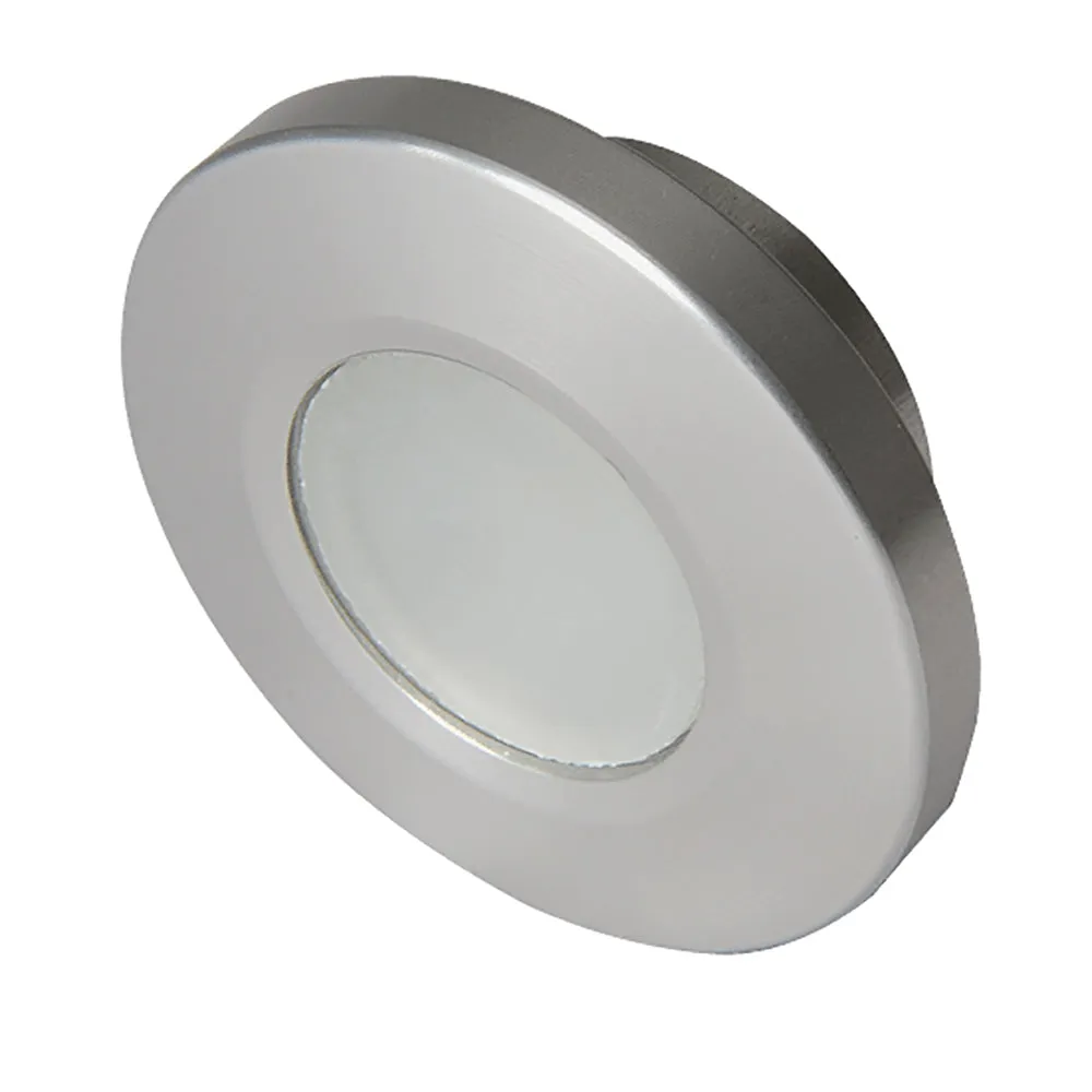 Lumitec Orbit - Flush Mount Down Light - Brushed Finish - 3-Color Blue/Red Non Dimming w/White Dimming Light [112508]