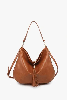 M2546 Demi Distressed Studded Hobo Bag