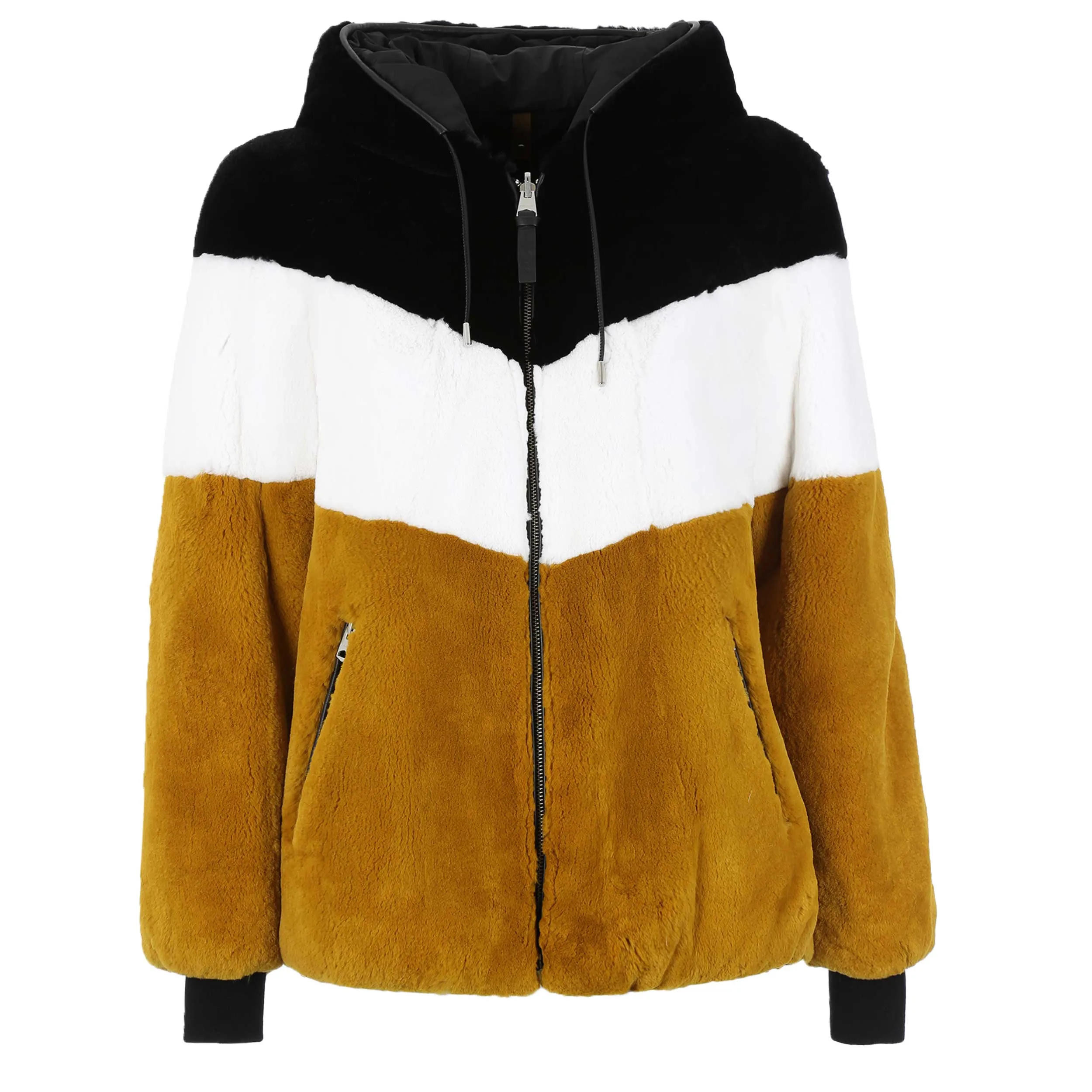 Mackage Fabia Ladies Jacket in Black, White & Mustard