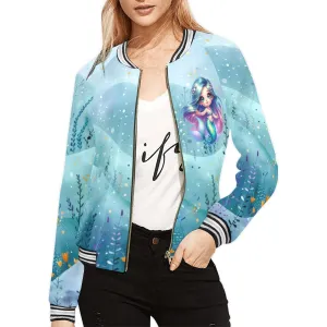 Mermaid Bomber Jacket for Women