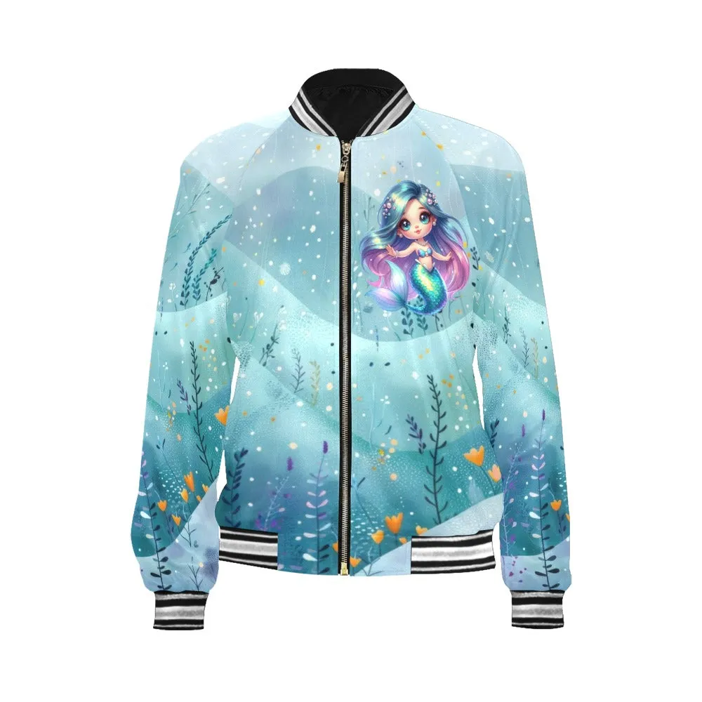 Mermaid Bomber Jacket for Women