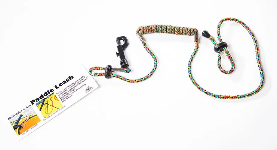 Multi-Color Coiled Paddle Leash