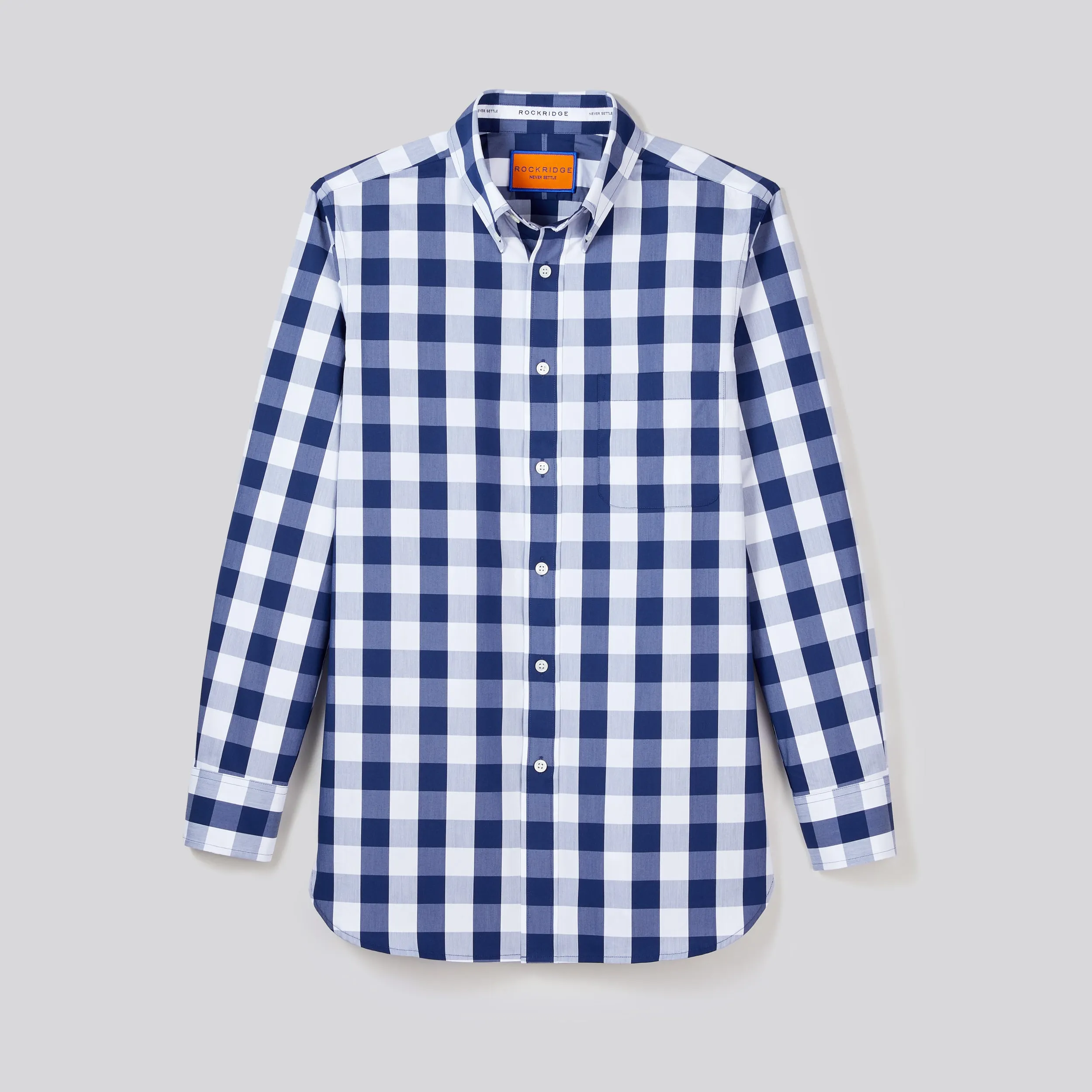 Navy Buffalo Check Button Down Shirt