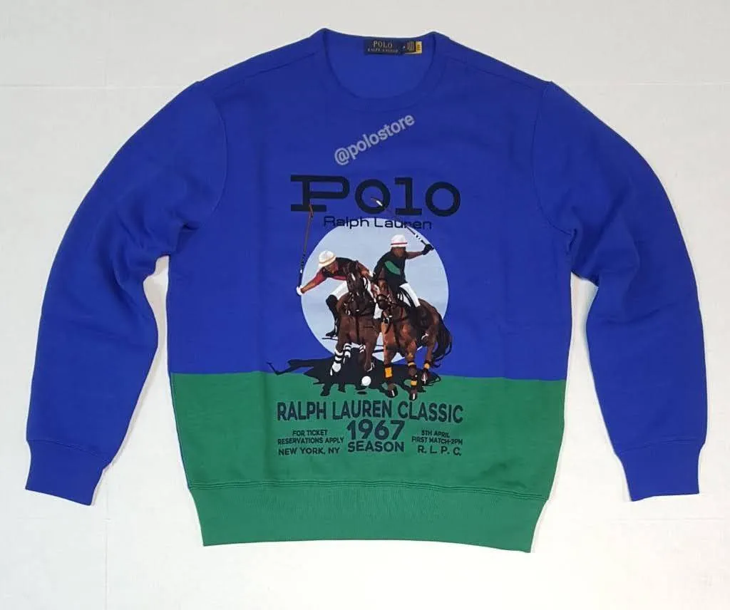 Nwt  Polo Ralph Lauren Equestrian 1967 Graphic Sweatshirt