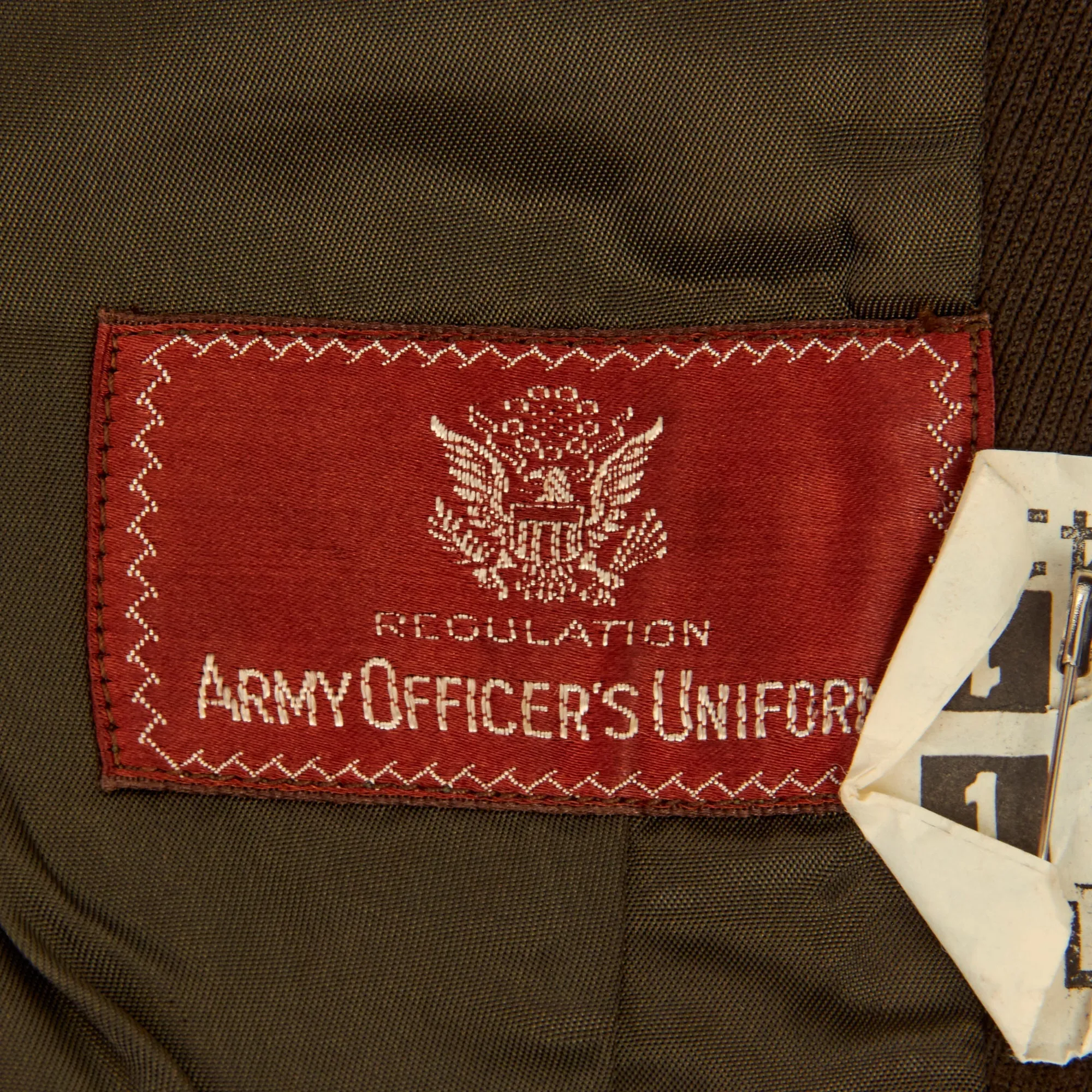 Original U.S. WWII 8th Army Air Forces Custom Tailored Ike Jacket With English Made Insignia and Bullion Hand Embroidered Combat Air Crew Wings