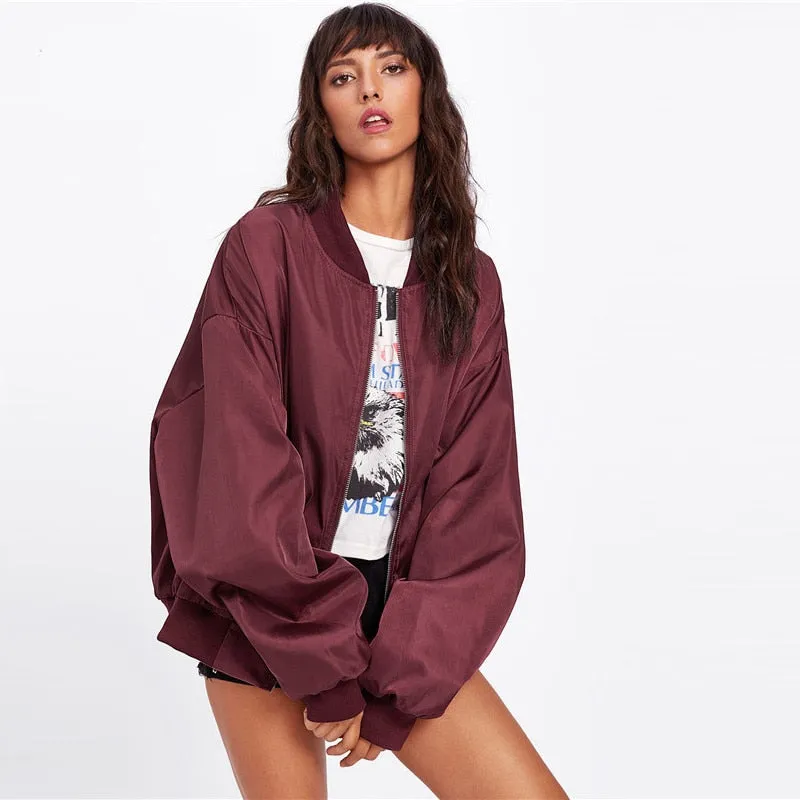 Oversized Bomber Jacket