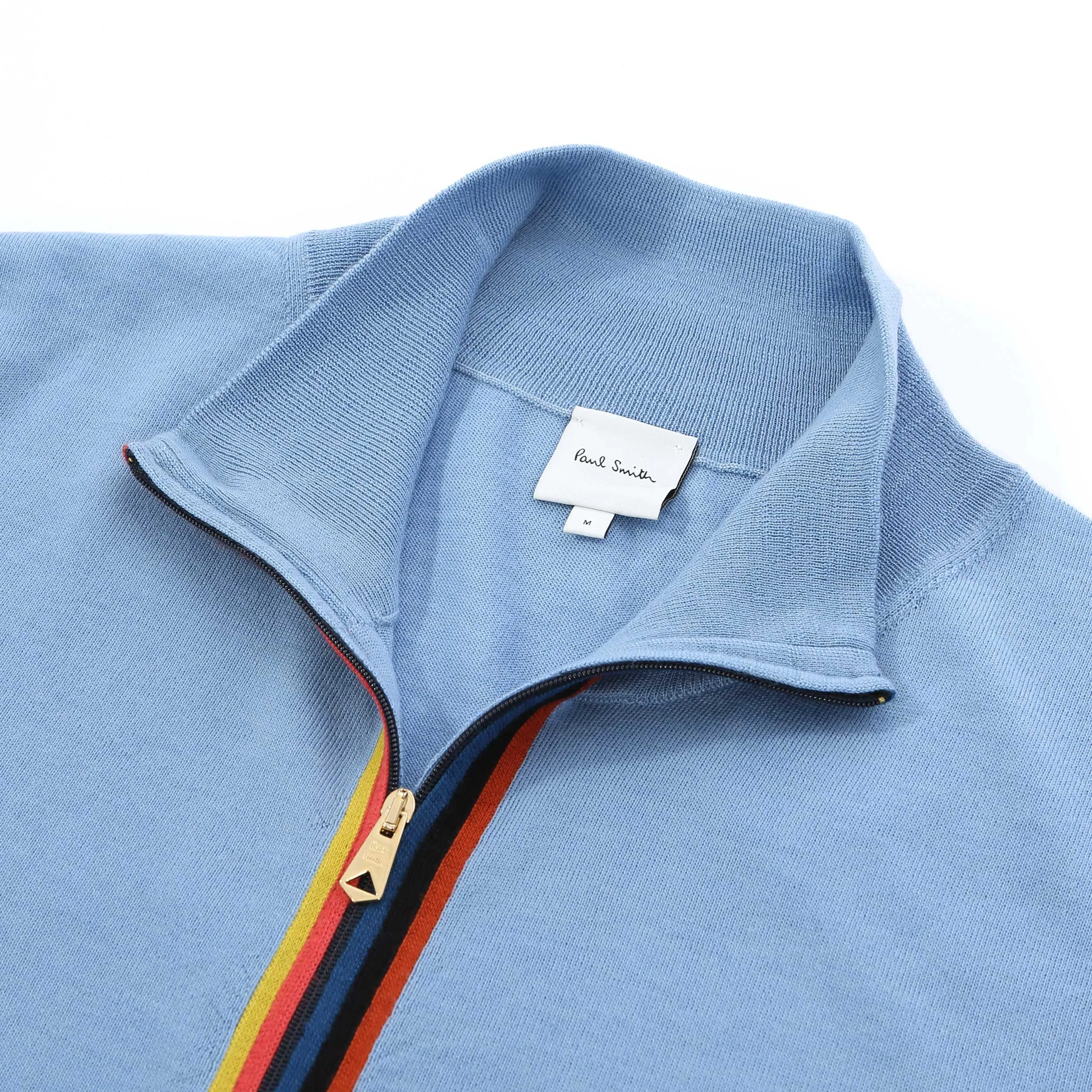 Paul Smith Zip Thru Cardigan in Sky Blue