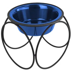 Platinum Pets Olympic Single Raised Feeder Wide Rimmed Dog Bowl (1 x 4 Cups)