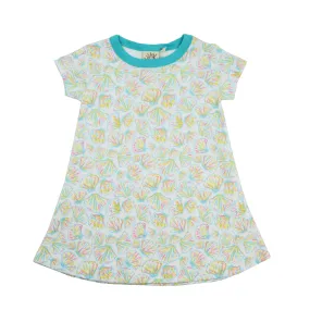 Printed Short-Sleeve Dress | Shell (2T, 4T, 4, 6, 6x)