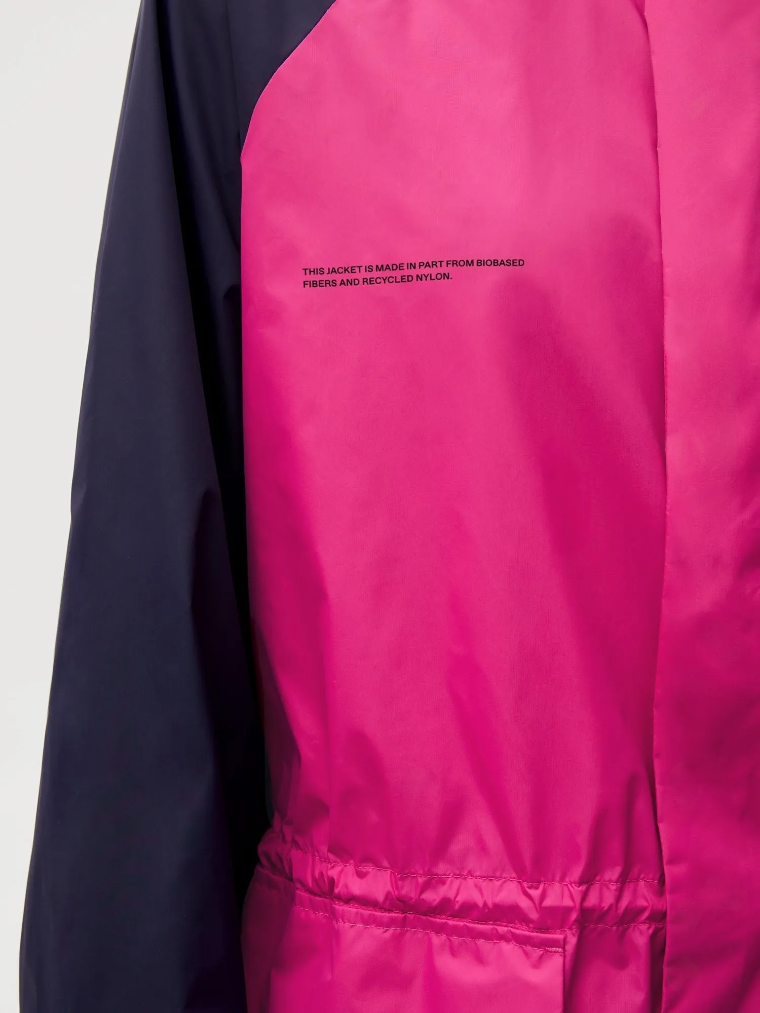 Recycled Nylon Color Block Jacket—foxglove pink