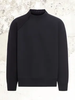 sacai hybrid design crew neck sweater