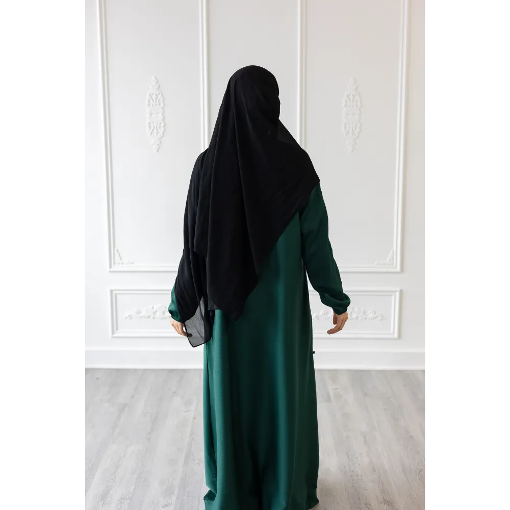 Sawda Textured Crepe Abaya (Juniper)