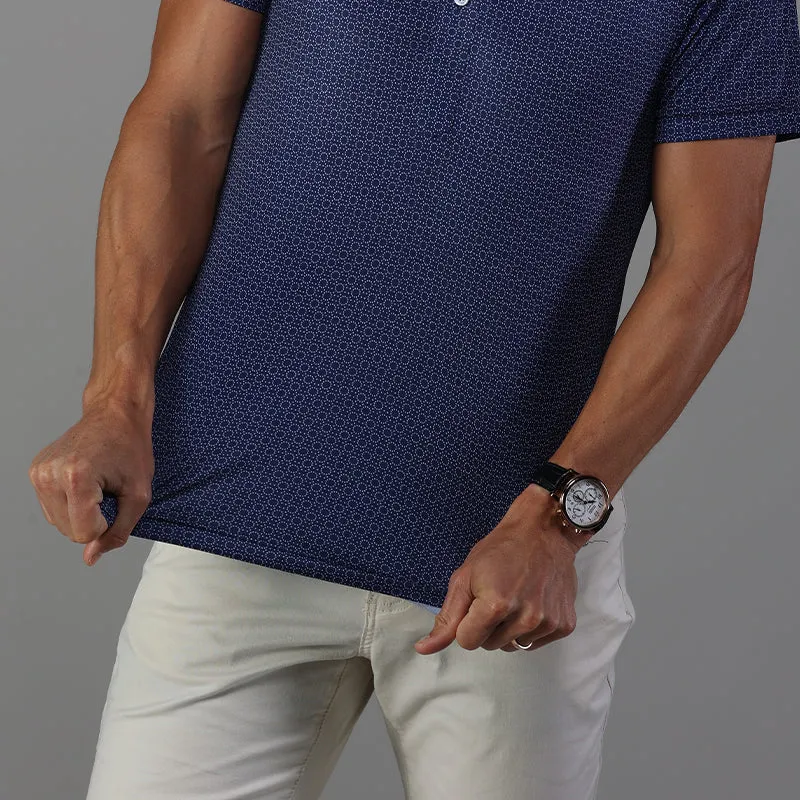 Semi-Spread Collar Polo Scottsdale Midnight Spheres