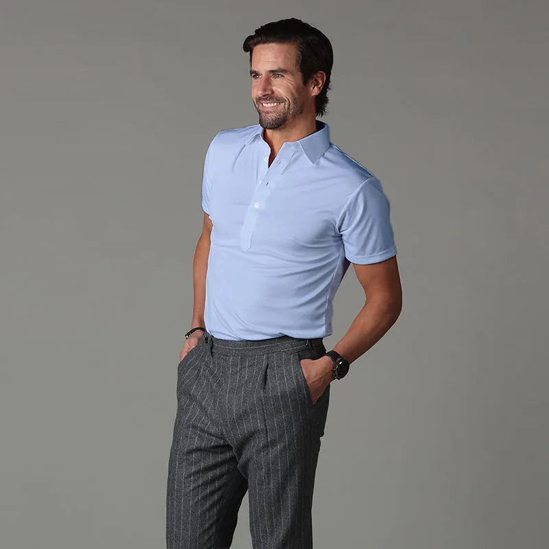 Semi-Spread Collar Polo Sky Blue