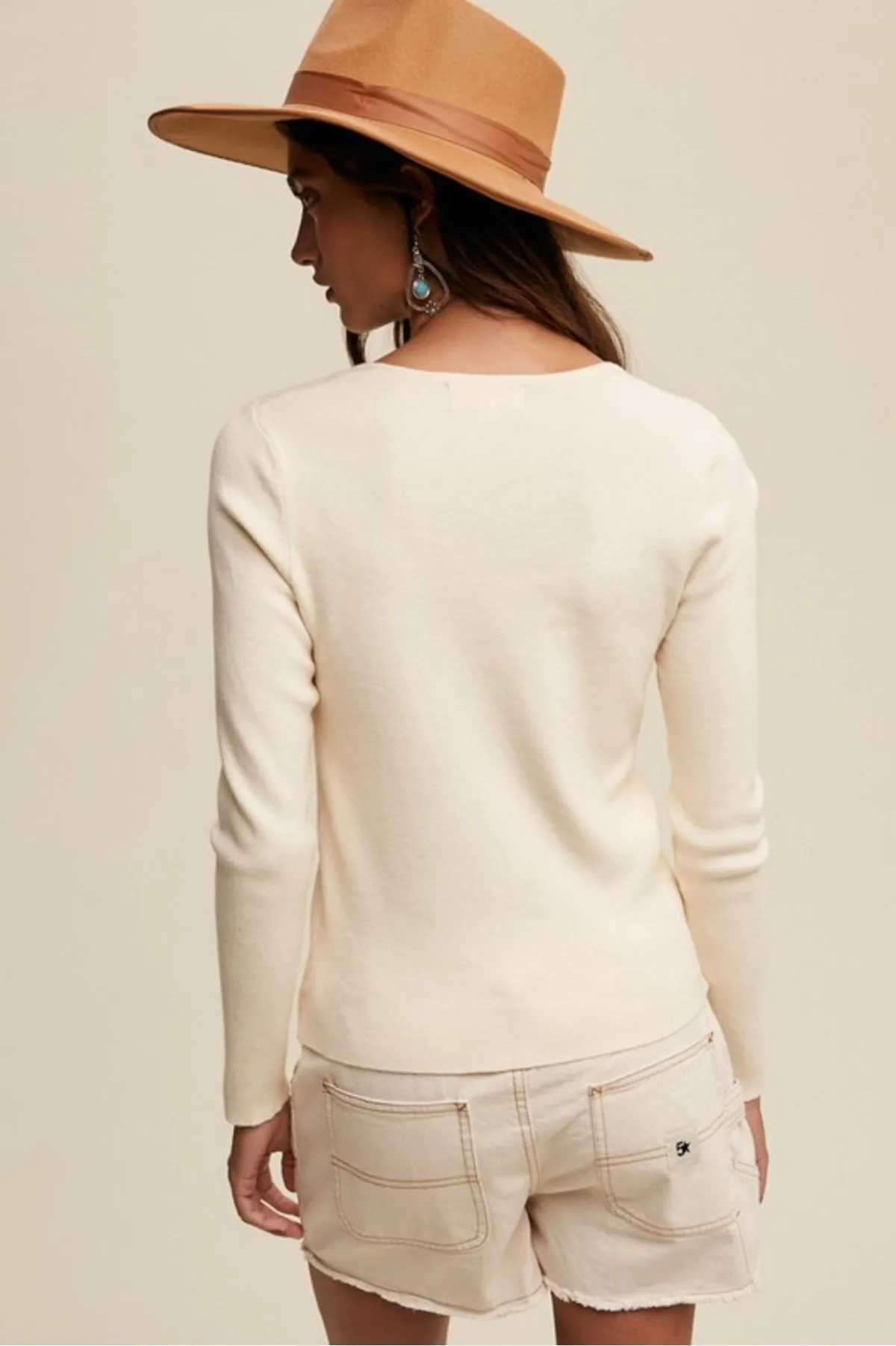 Slim Fit V-neck  Ribbed Sweater