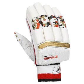 STRAUSS Cricket Batting Gloves | Premium Leather Ball Protection | Ergonomic Design for Left-Hand Batsman | Superior Grip and Comfort | High-Performance Cricket Gloves | Edition : Test | Size: Men