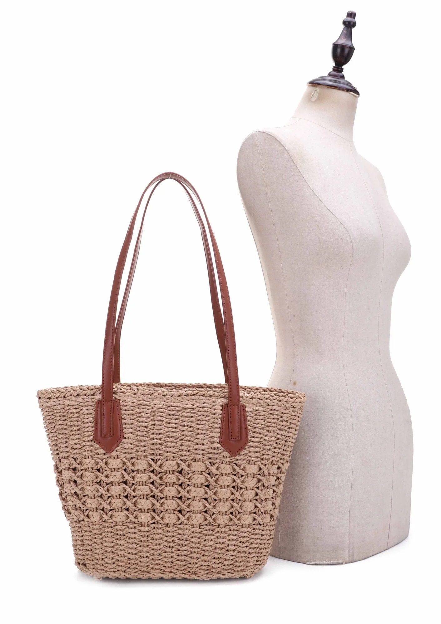 SW20570 Shelby Rattan Tote Bag