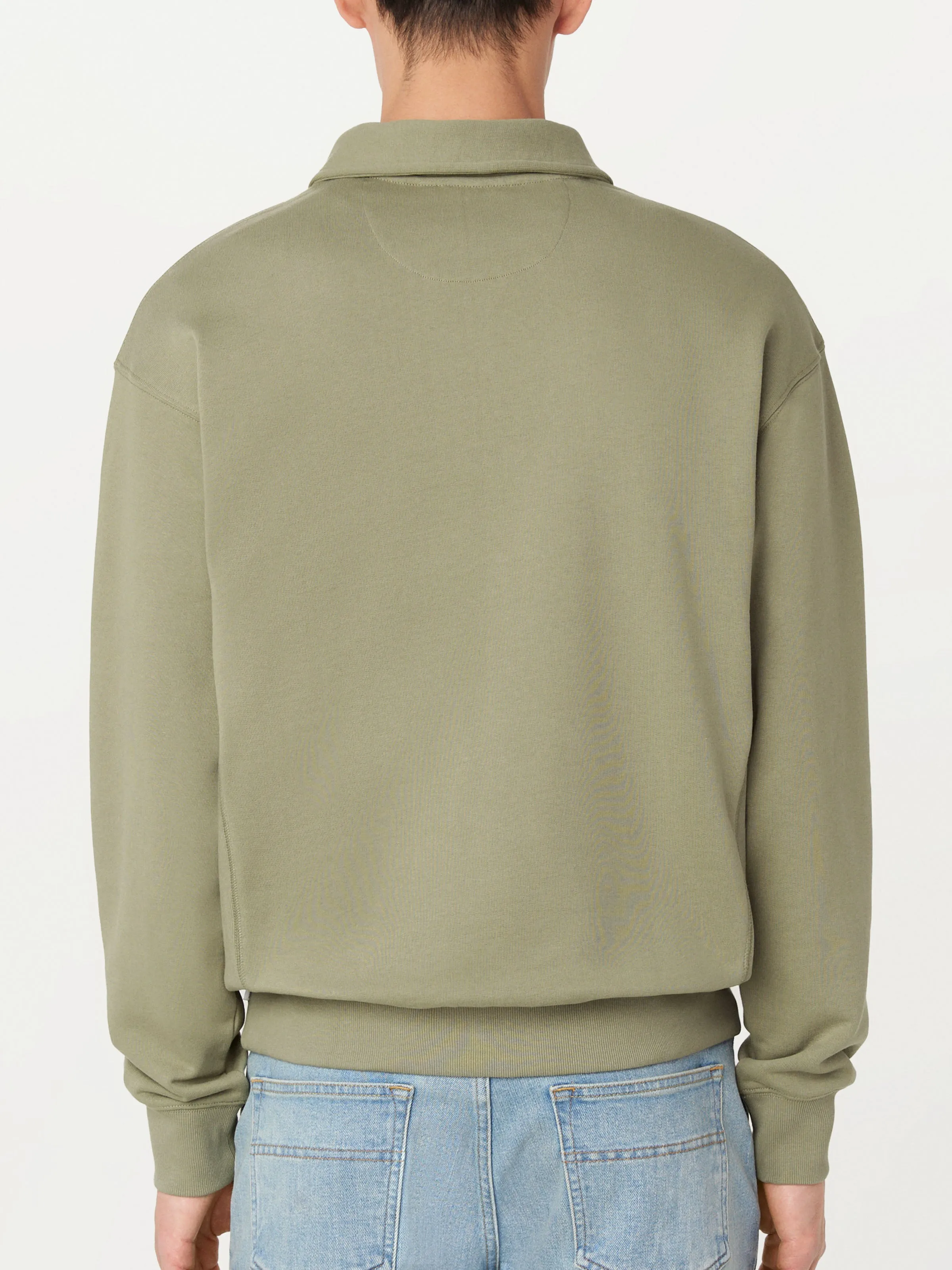 The Half Zip Sweatshirt in Vetiver Green