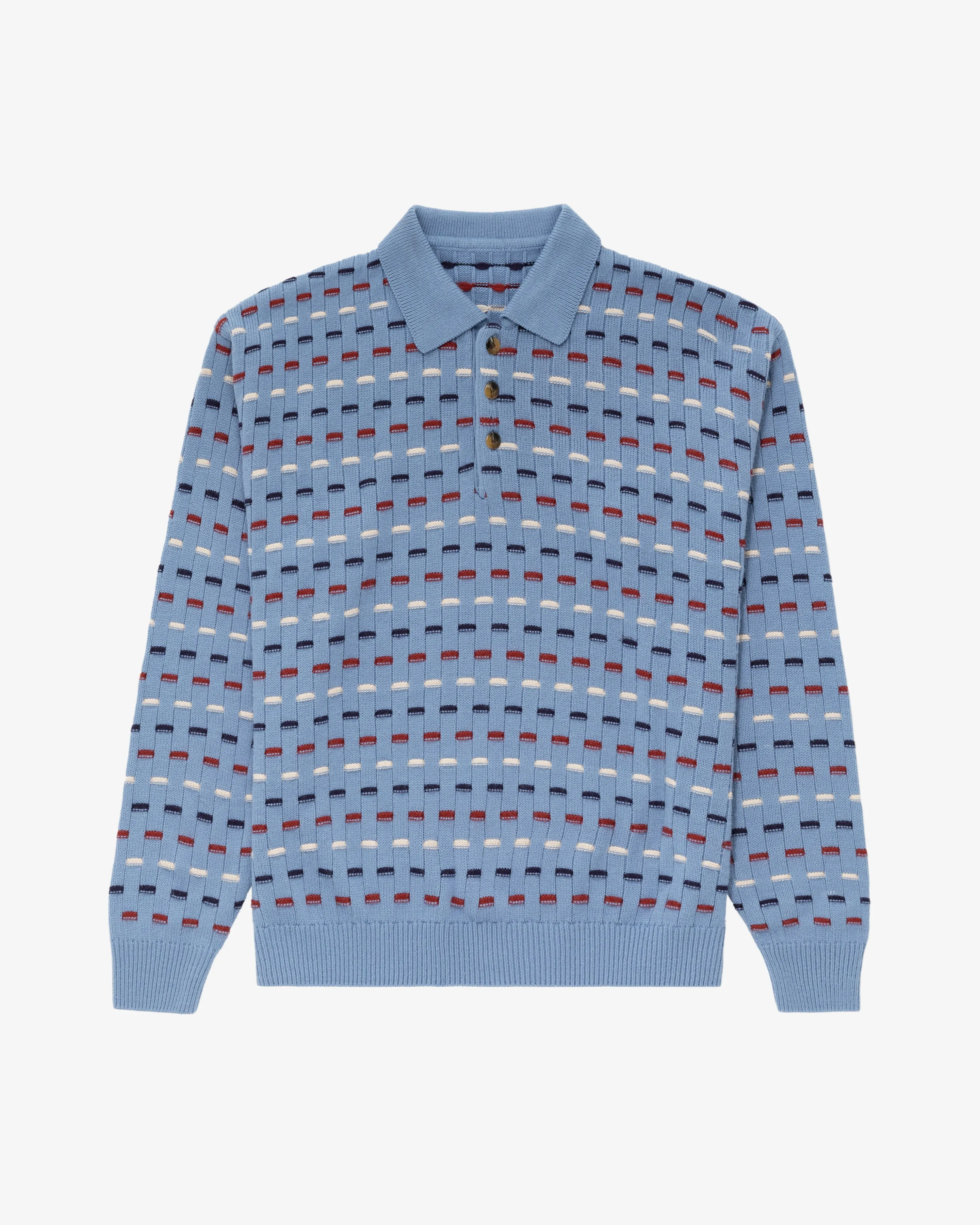 Vintage Knit Polo Rugby Sweater