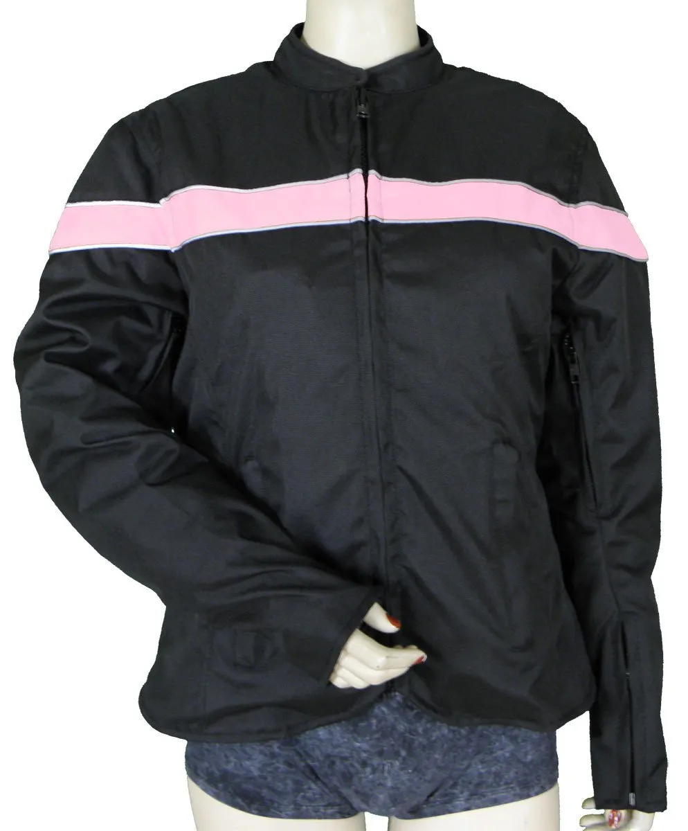 VL1560 Ladies Textile Jacket W/Reflective Piping (various Color Stripe)