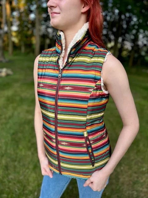 Western women's reversible vest-E21116