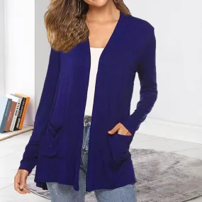 Women's Casual Lightweight Open Front Long Sleeve Cardigans