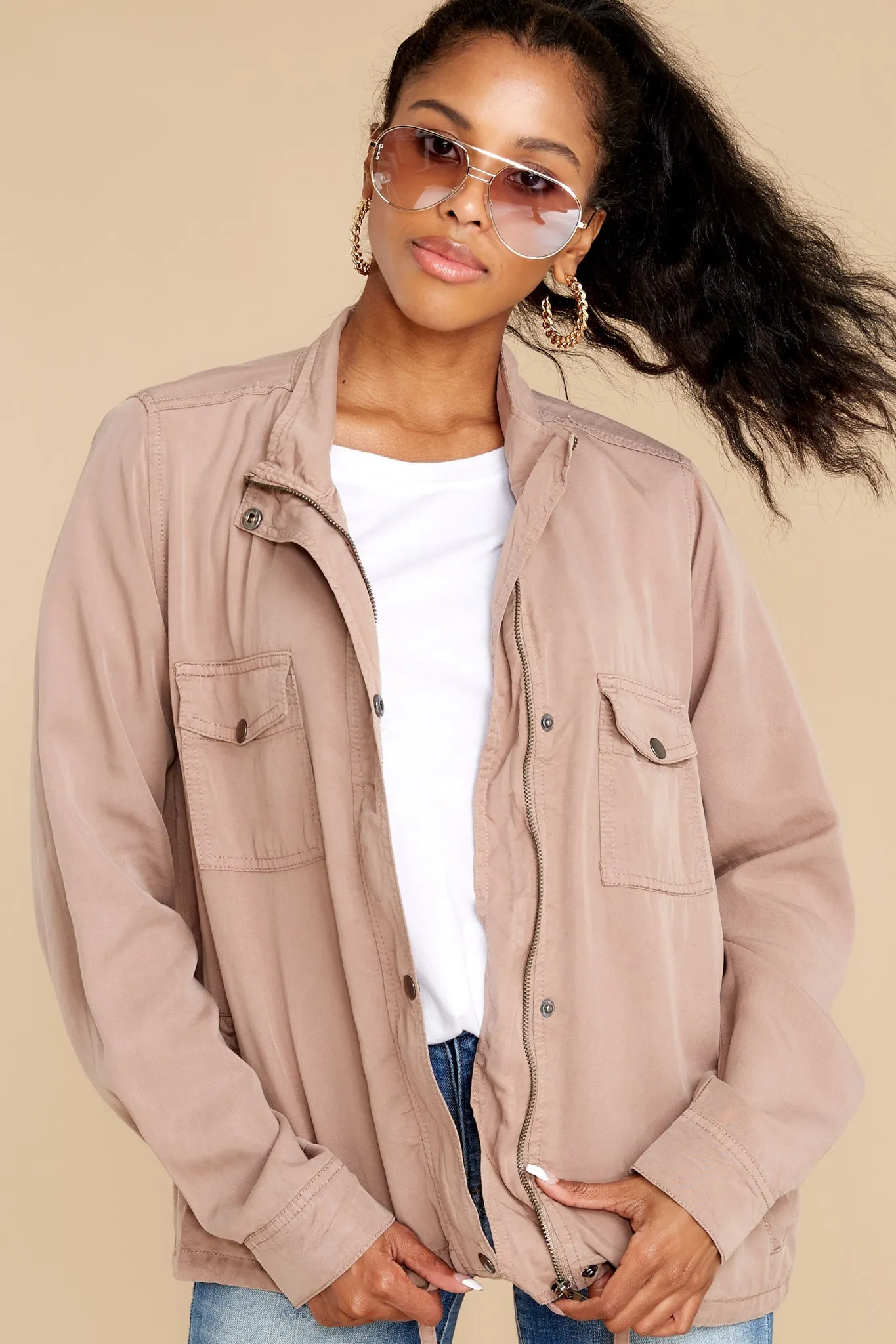 Worth The Fall Taupe Jacket