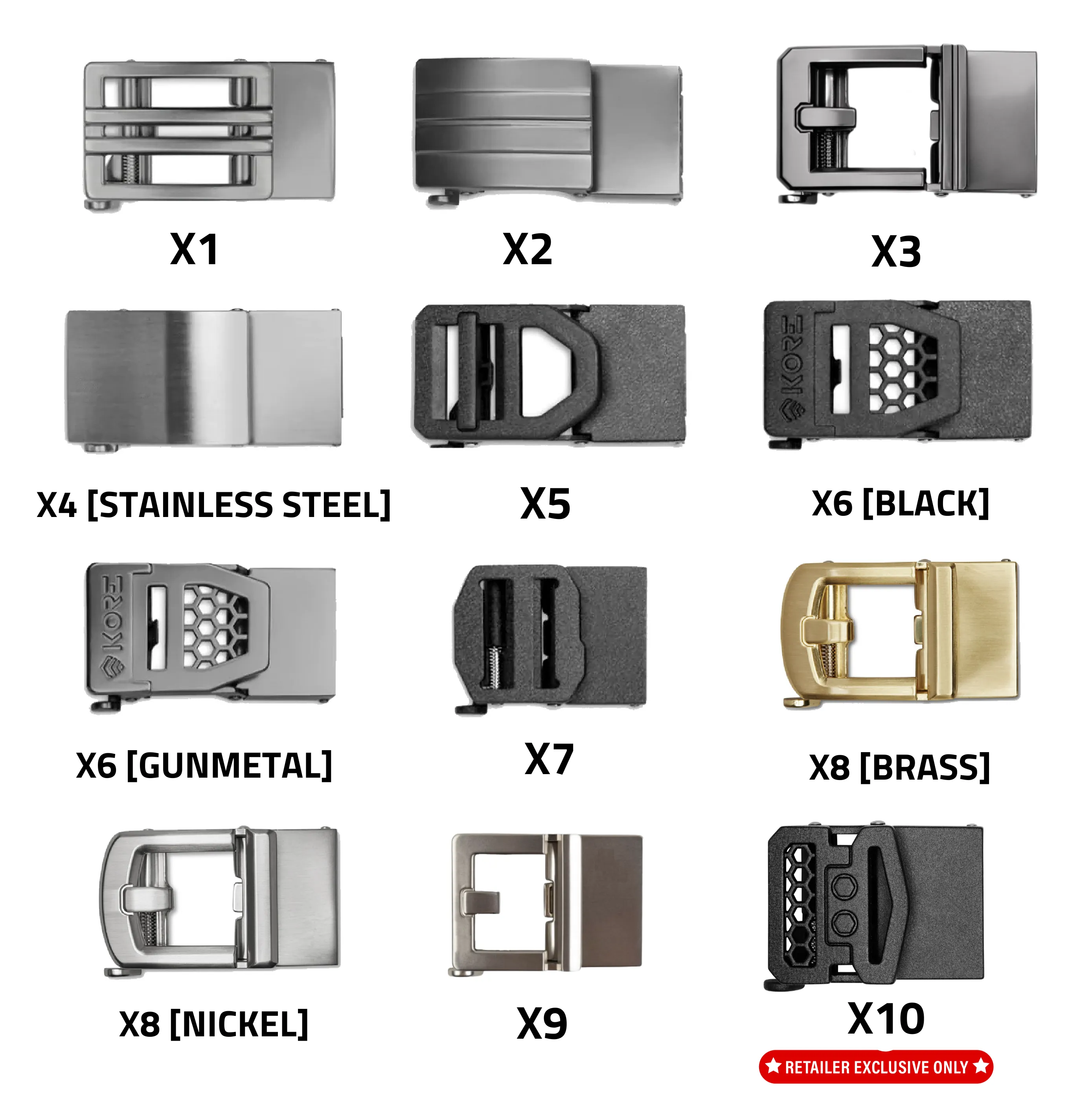 X SERIES GUN BUCKLES 1.5" [BUCKLE ONLY]